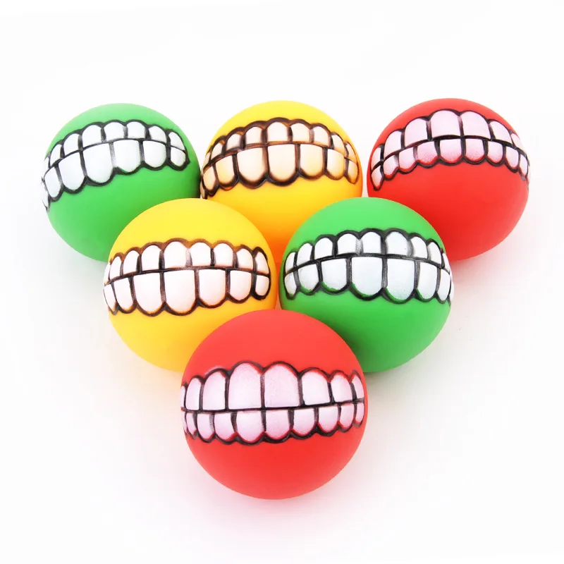 

Wholesale Cheap Interactive Rubber Tooth Shape Pet Ball Toys, Random color