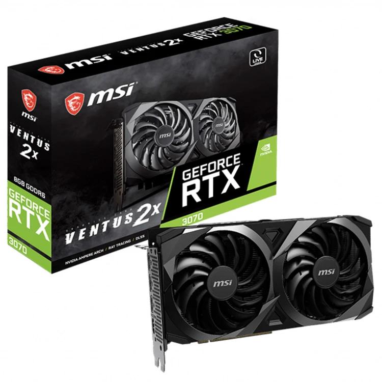 

MSI NVIDIA GeForce RTX 3070 VENTUS 2X 8G Gaming Graphics Card with 8GB GDDR6 Memory Support AMD Ryzen 9 5950X