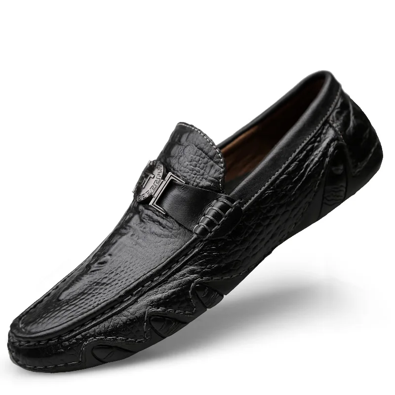 

Quanzhou HCH latest fashion design oxford low price genuine leather men's loafers moccasin dress men casual shoes