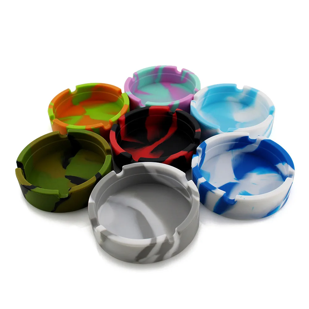 

Portable Heat Resistance Anti-scalding Silicone Cigar Ash Tray Ashtray Cigarettes Custom Logo