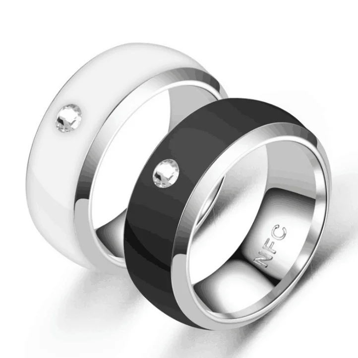 

Fashion Mobile Phone Smart Access Control Stainless Steel NFC Ring, Picture shows
