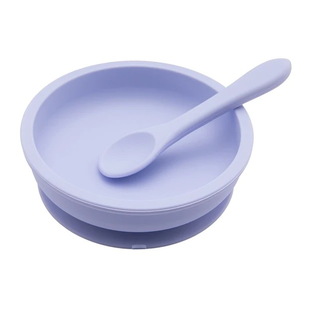 

Food Grade Silicone Baby Bowl For Feeding Learning Dishes Plate Baby Dinnerware Set, Multi colors for choose