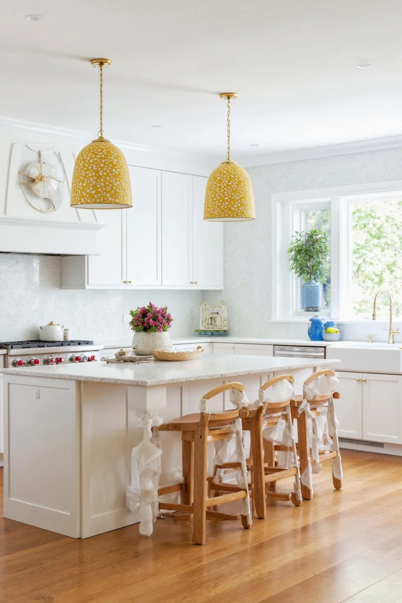 Frosted glass pendant lights for kitchen
