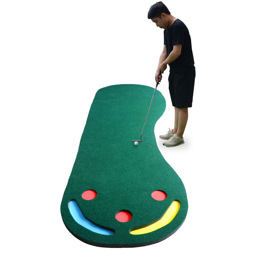 

Wholesale golf putting mat training simulator Indoor outdoor floor nylon artificial grass turf range golf practice pad