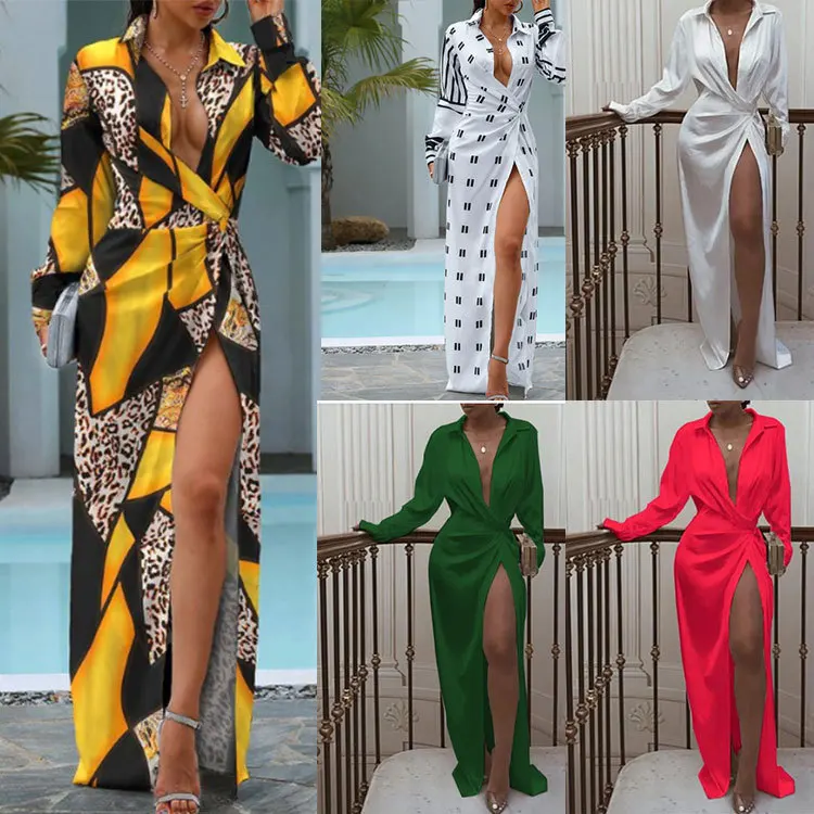 

Women Cross-Border Lace-Up Long-Sleeved Dress For Fall 2021 New Women