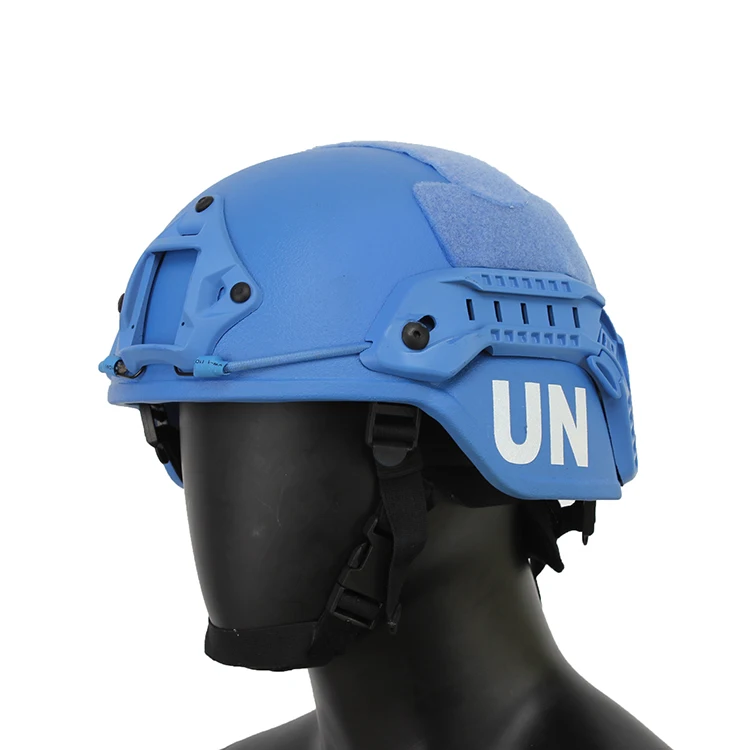 mich蓝色头盔弹道军事战术头盔半切轨
