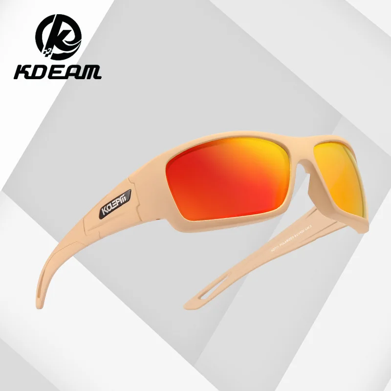 

KDEAM Luxury Eyewear Army Outdoor Sunglasses for men Polarized lens Classic Design fishing Sun Glasses KD711, Picture colors