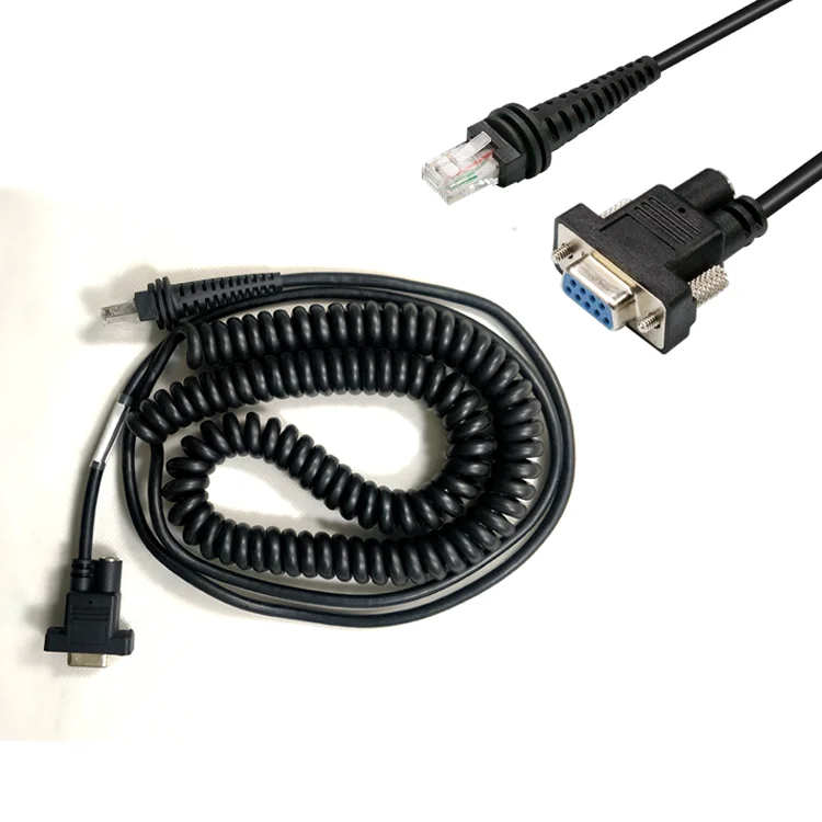 

Wholesale 5m 10ft Spring Serial Com DB9 to RJ45 Barcode Scanner Cable for Honeywell 1200G 1900G 1900GHD