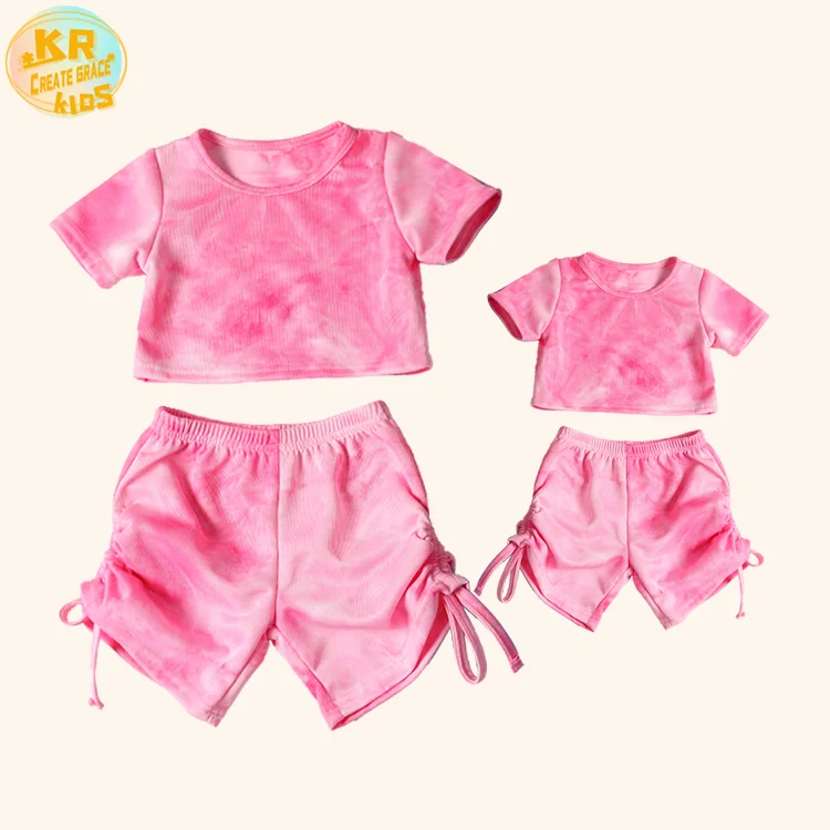 

Hot Selling Fashion Kids Jogger Suits Summer Clothes Tie Dye Mommy And Me Outfits