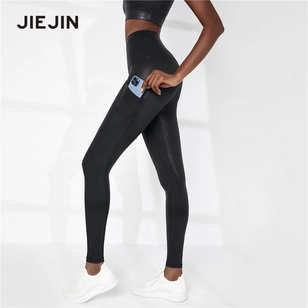 

Factory Low MOQ Christmas Shiny Black activewear Women Fitness wear Workout leggings Sportswear