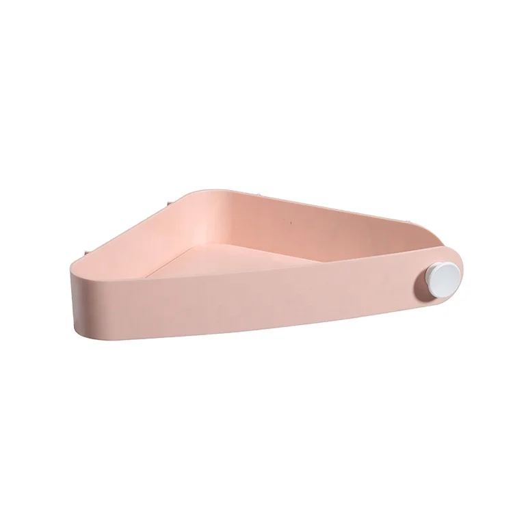 
Wall mounted corner bathroom storage shelf Cosmetic bottle storage rack plastic household kitchen use storage holder 