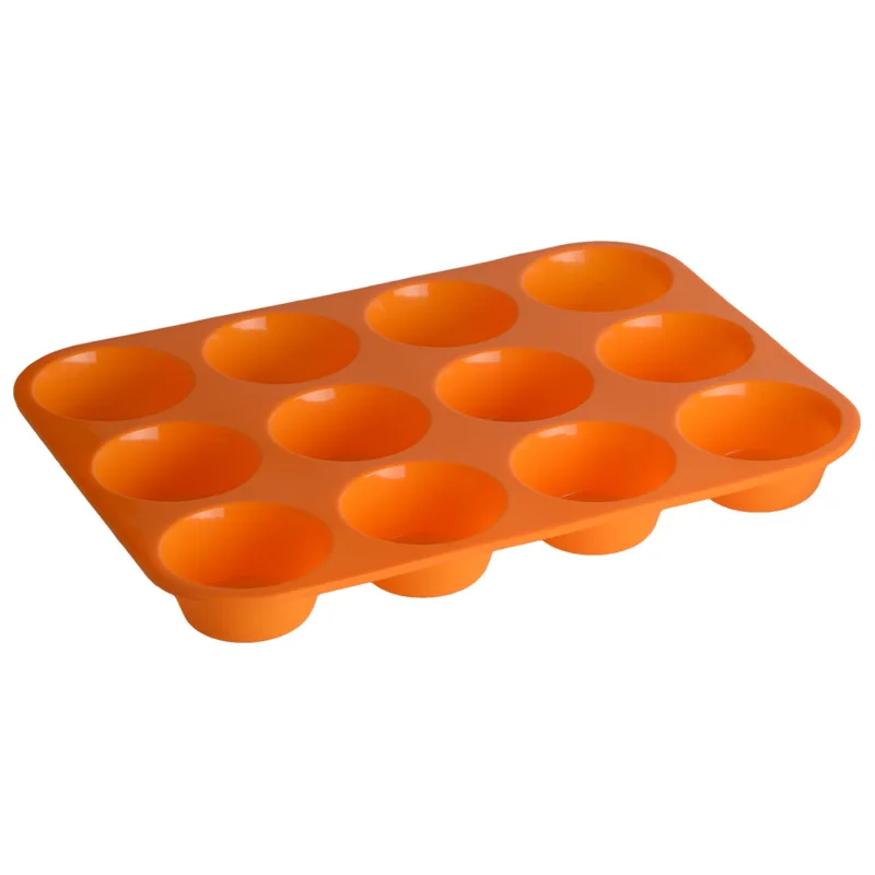 

12-Cup Cavity Cookie Cupcake Mould Muffin Cake Pan Baking Mold Personalized Silicone Mould Bakeware, Customized color