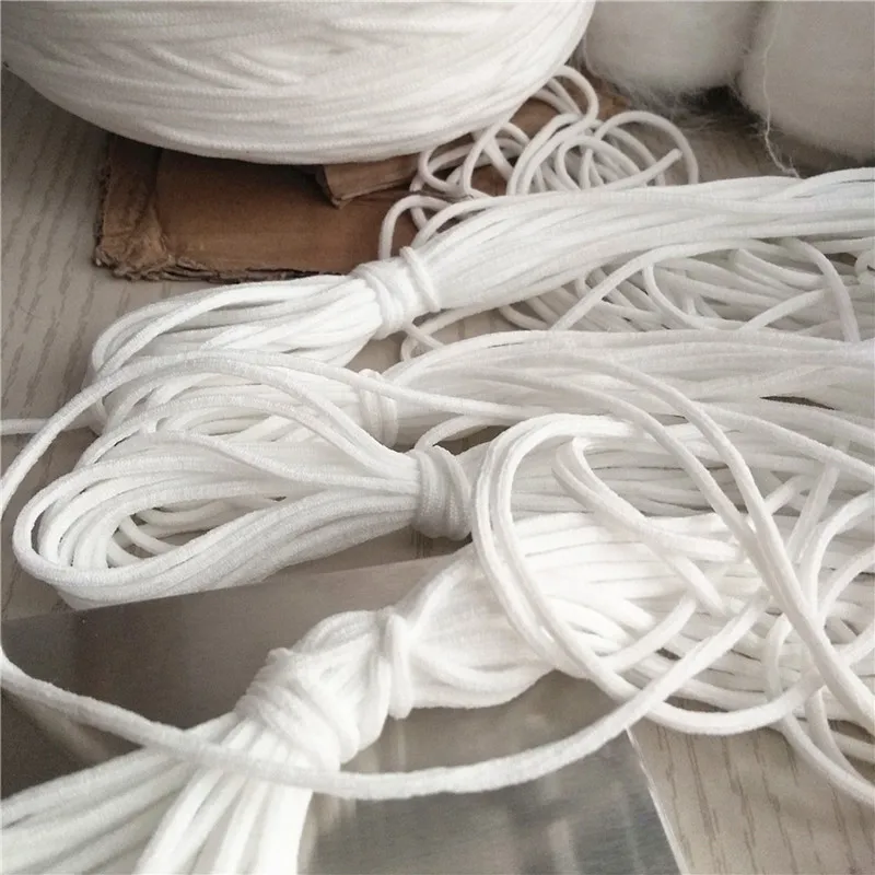 

Factory wholesale white medical surgical breathing facemask making material rope for madical facemask