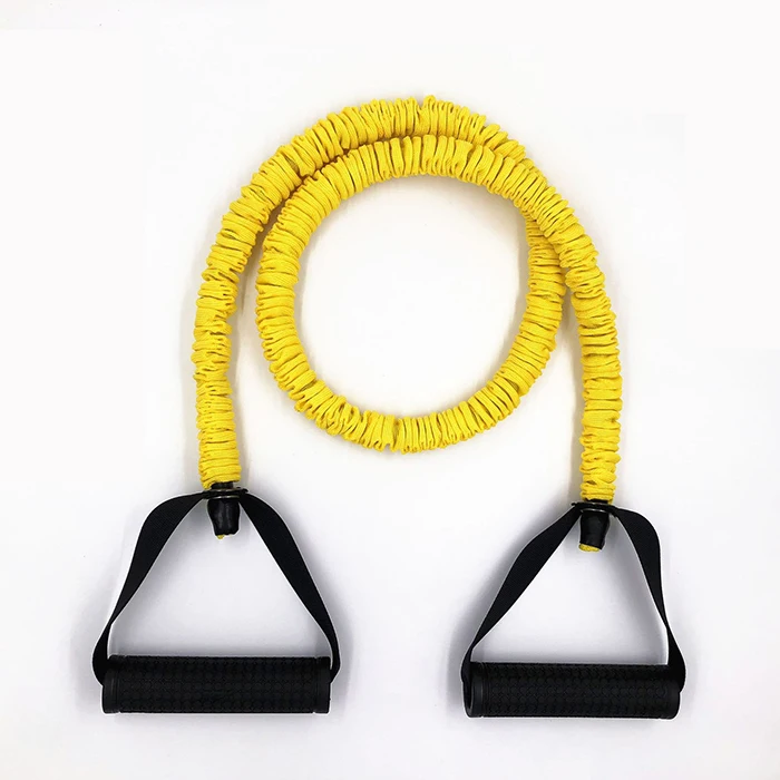 

Wholesale factory direct sale long resistance band high quality elastic bands gym tricep rope pull down, Custom