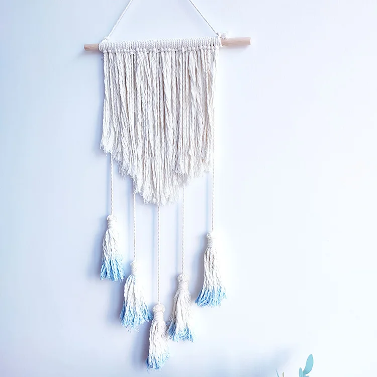 

European Style Bohemian Tapestry Hand-woven Cotton Rope Tapestry Nordic Tassel Home Wall Hanging Decoration Home Decoration, Customized color