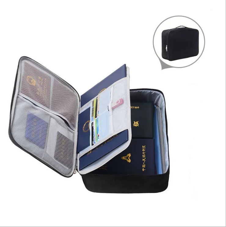 

Family Multilayer Important documents Certificate storge bag Ticket Household Registration Passport General Fabrics Organizer, Various colors available