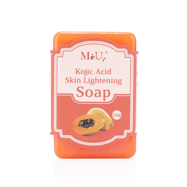 

Wholesale Natural Organic Private Label Skin Lightening Body Whitening Face Handmade Kojic Acid Papaya Soap, Orange pink,white