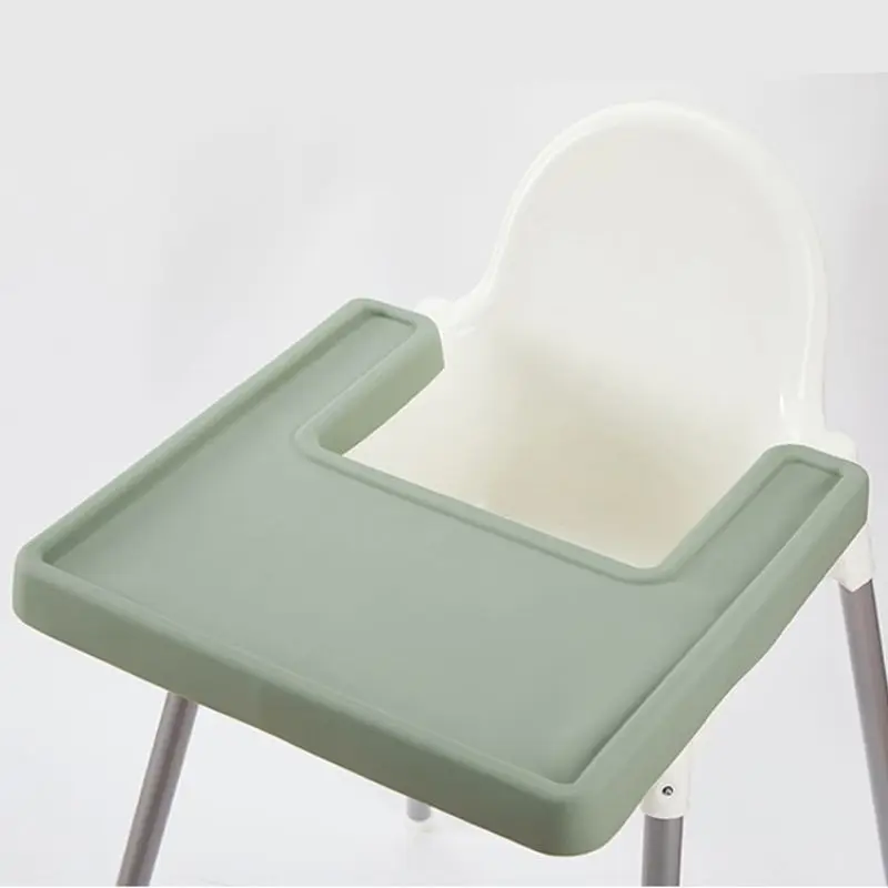 

dust proof kid food grade highchair antislip baby silicone high chair placemat, Sage, clay, apricot, mustard, ether, dark grey etc