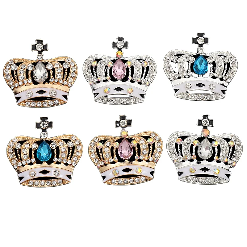 

Luxury Metal crown designer charms for diy croc cartoon Factory direct sale new style Croc shoe charms clog