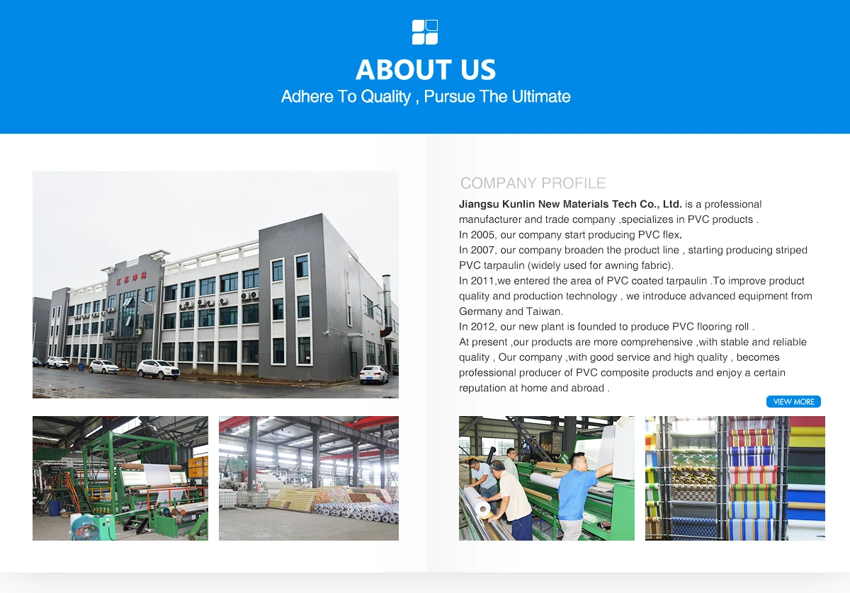 Jiangsu Kunlin New Materials Tech Co., Ltd. - PVC Tarpaulin, PVC Stripe ...