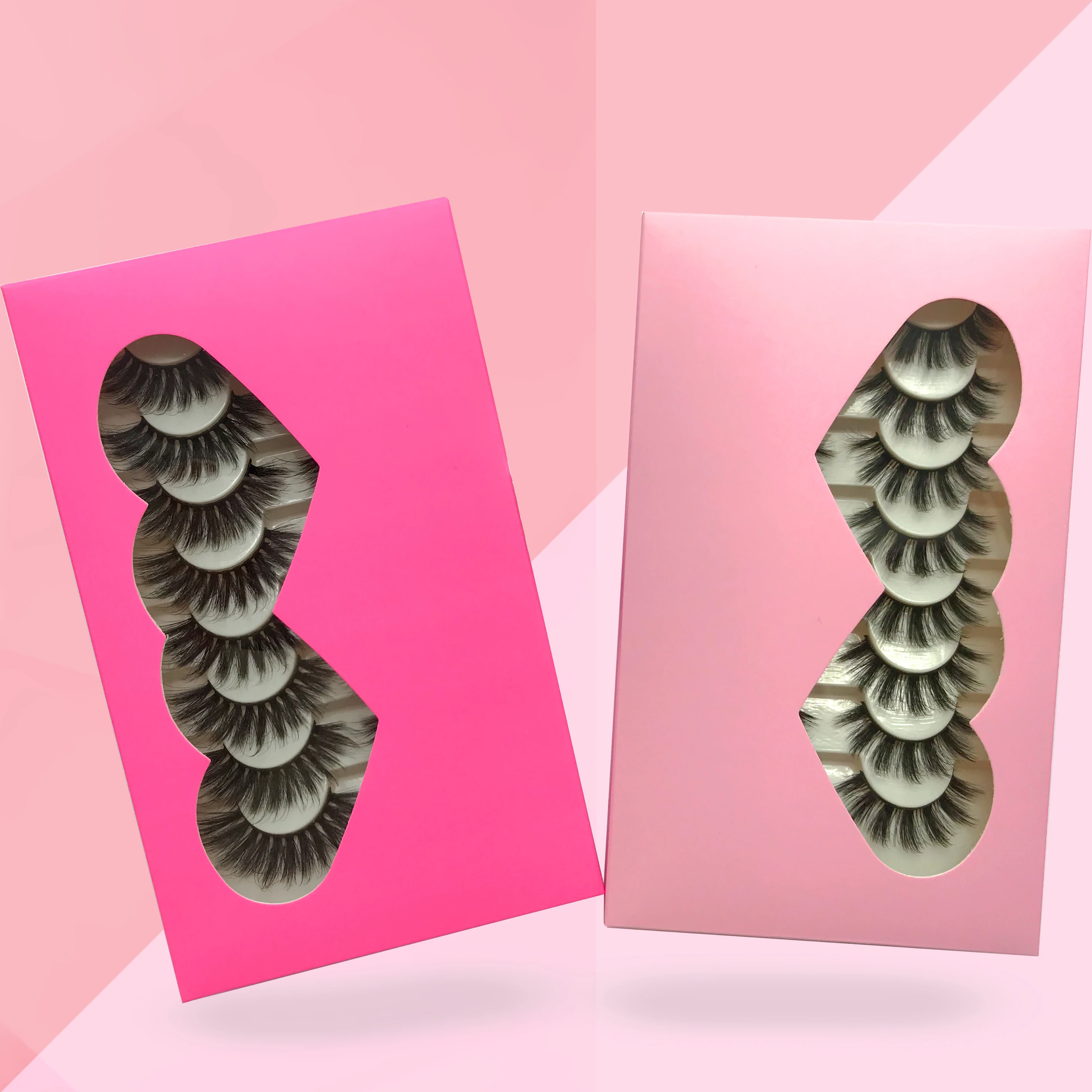 

New arrival wholesale bulk pack 8 pairs eyelashes vendor Silk eyelash 25mm mink lashes