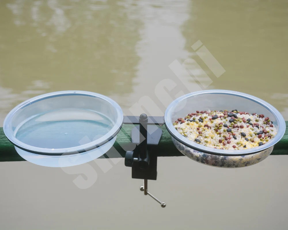 
Deck mounted bird feeder and bath 