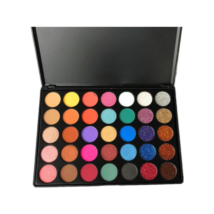 

In stock 35 colors eyeshadow palette matte eyeshadow glitter eyeshadow, 32 colors