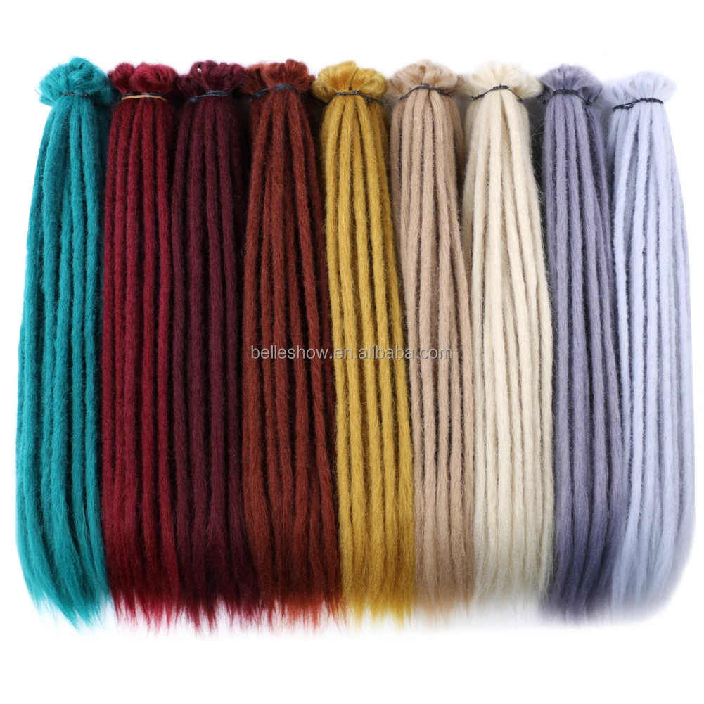 

Multicolor dreads faux loc cheap long soft crochet dreads locks braids styles hair weave synthetic dreadlocks