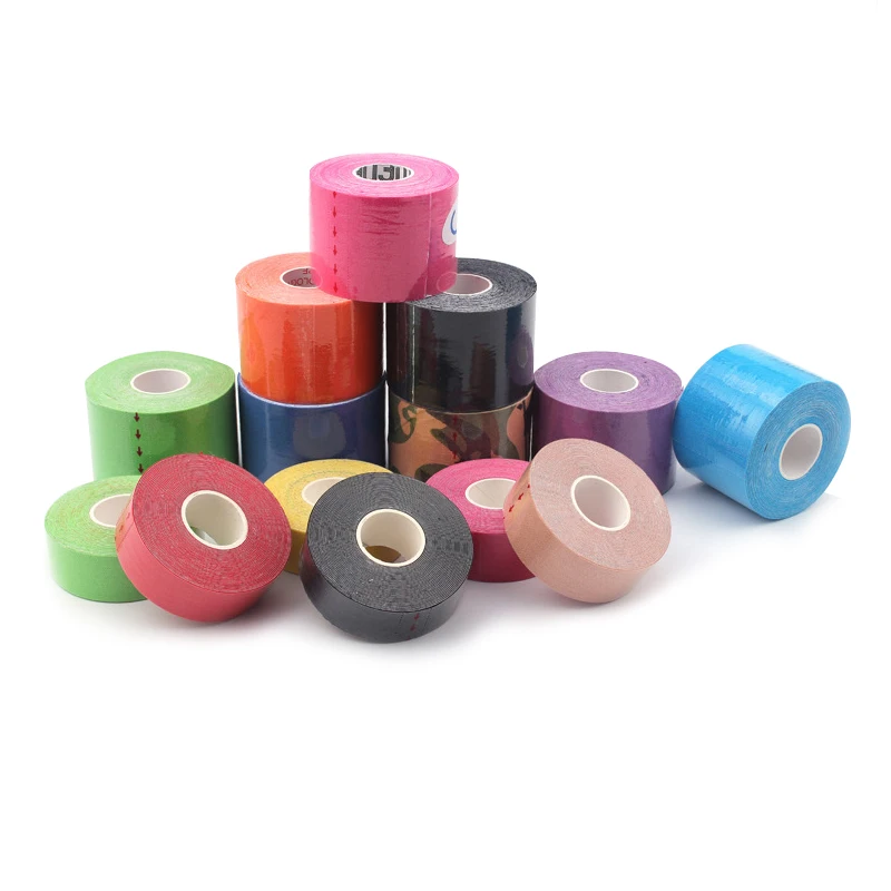 

Waterproof breathable elastic cotton nylon human muscle protective tape muscle training tape bandage, Customized color