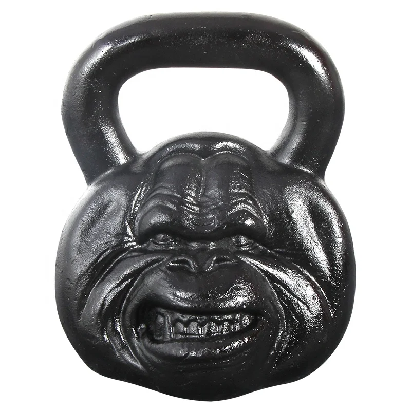 

Factory Direct Sale Cast Iron Monkey Kettlebell For Gym Fitness Equipment, Black