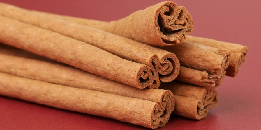 Chef stirring pot with cinnamon stick.