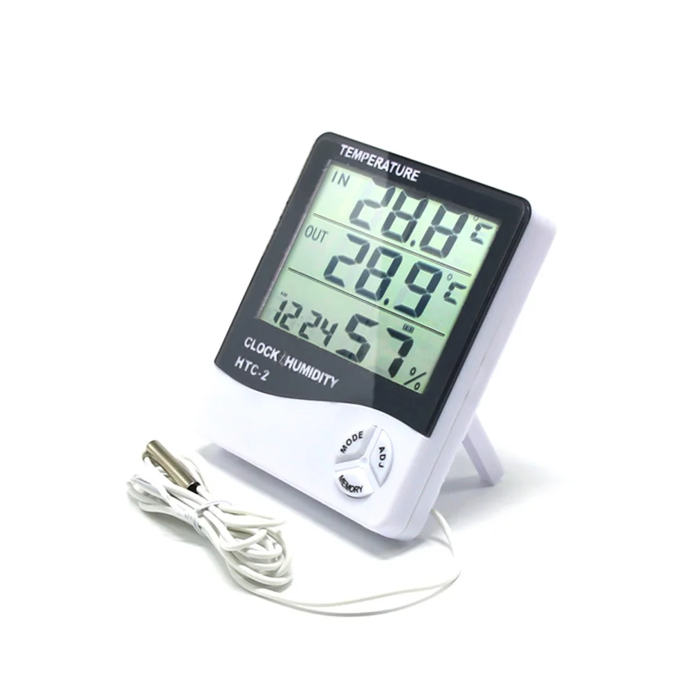 

Indoor and outdoor digital thermometer alarm clock household multi thermometer and hygrometer