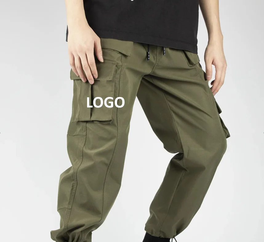 

Wholesale Fashion Joggers Pants Men Big Pocket Cargo Pants Male Streetwear Hip Hop Casual Vintage Trousers, As picture