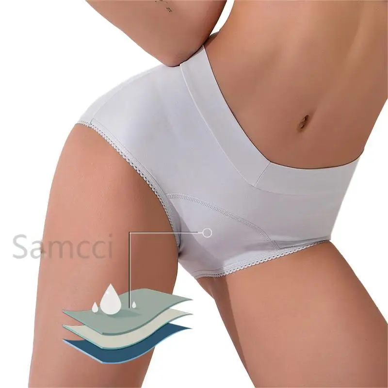 

Samcci 3 Layers Breathable Sanitary Period Panties Waterproof Function Underwear Girls Period Panties