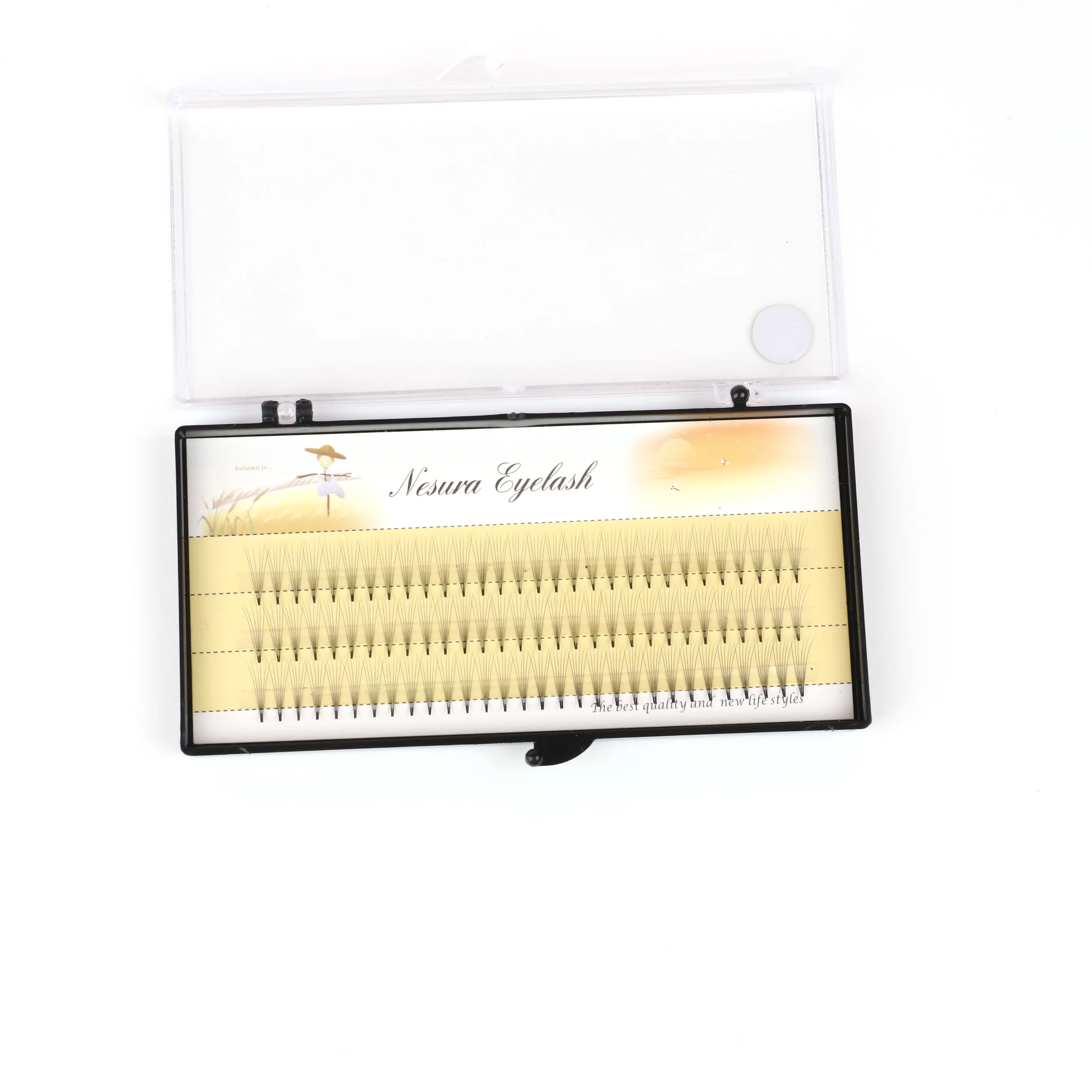 

10D 20D vegan factory price individual lash tray, Natural black