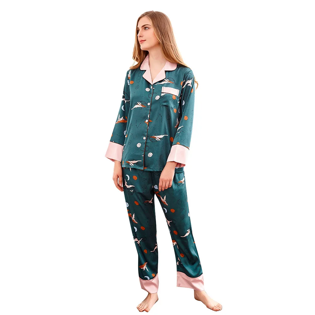 

Girl Silk Sleepwear Pajamas Women Cozy Satin Nightwear Ladies Vest Satin Floral Robe Bridesmaid