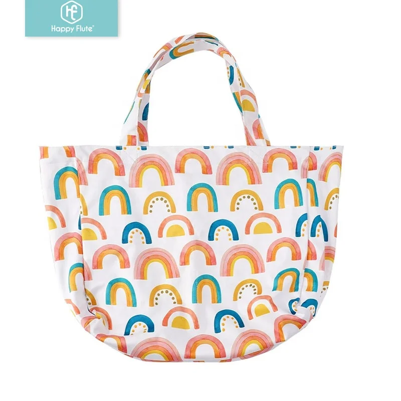 

Happyflute Reusable Capacity Shoulder Handbag Eco-friendly New Arrival Fashion Shopping Bag Wet Diaper Bag, Colorful