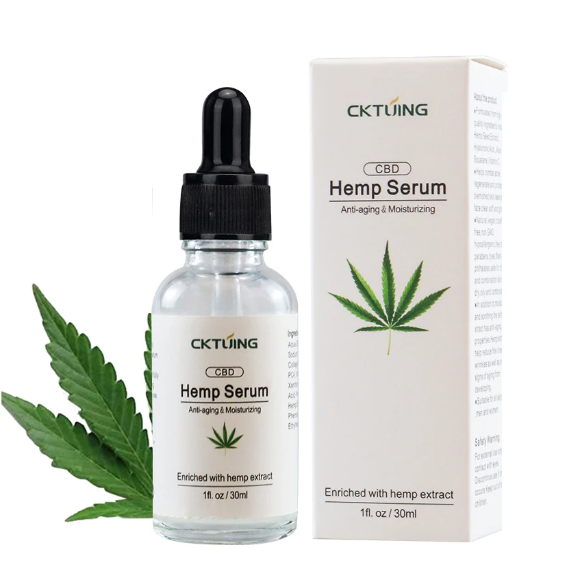 

custom CBD Hemp cosmetic skin care face serum anti aging private label