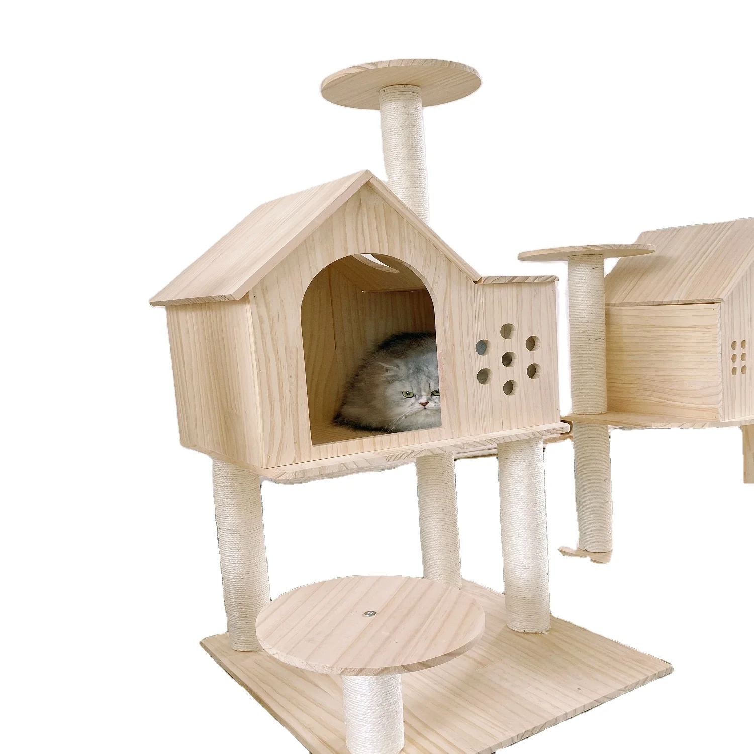 

OEM ODM Factory cat tree, Natural color