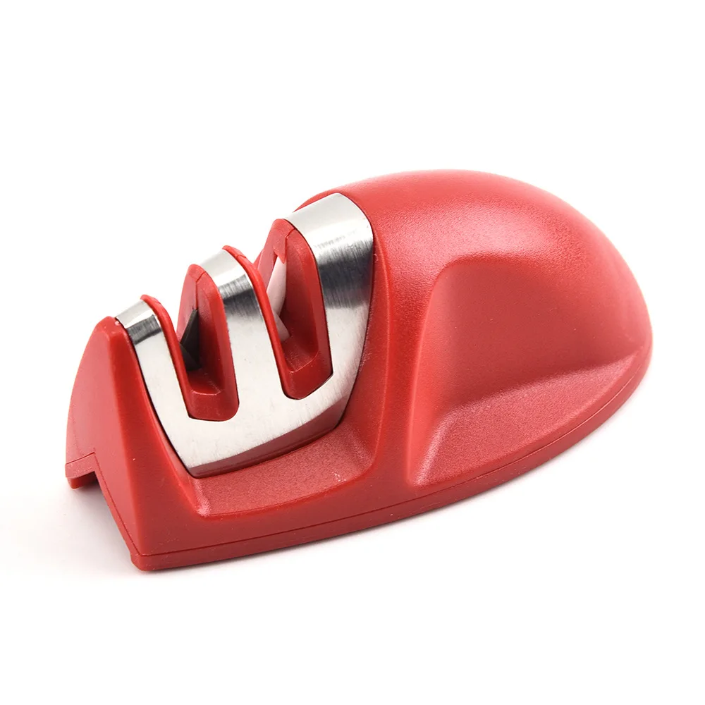 

New Professional Honing Steel Delta Diamond Sharp Pocket 2 Stage mini Kitchen Knife Sharpener, Red