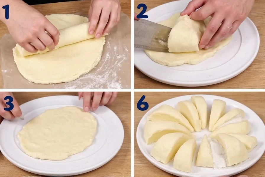 Step-by-step preparation of Swedish kanelbullar showing dough rolling and cutting