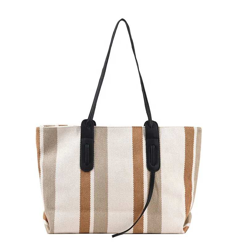 

2021 large capacity canvas simple casual fashion hand shoulder woman handbag tote bag, Multi