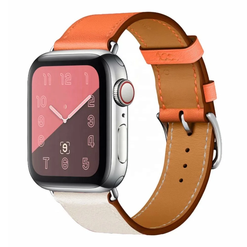 

IVANHOE Leather Band For iWatch 44mm 42mm Genuine Leather Strap Watch Bands Replacement for iWatch Series 5/4/3 Bracelet Loop, Multi-color optional or customized