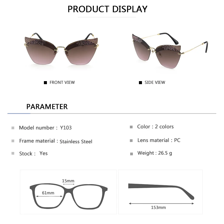 Eugenia beautiful design cat eye glasses made in china for outdoor-5