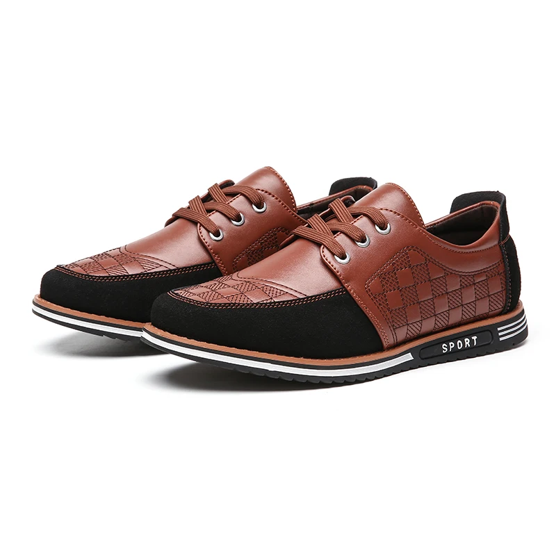 

World-Win Classic Leather Casual shoes for Men Large Size US14 Eur48 Man Dress shoe Daily Footwear, 3 colors
