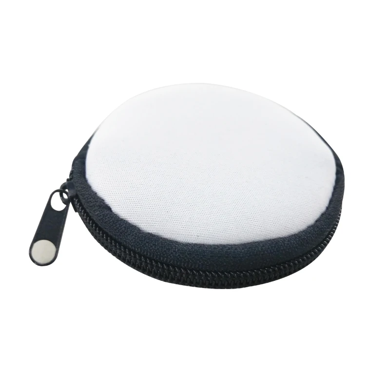 

RTS Blank white neoprene little pouch coin purse earbud holders for sublimation, Customized