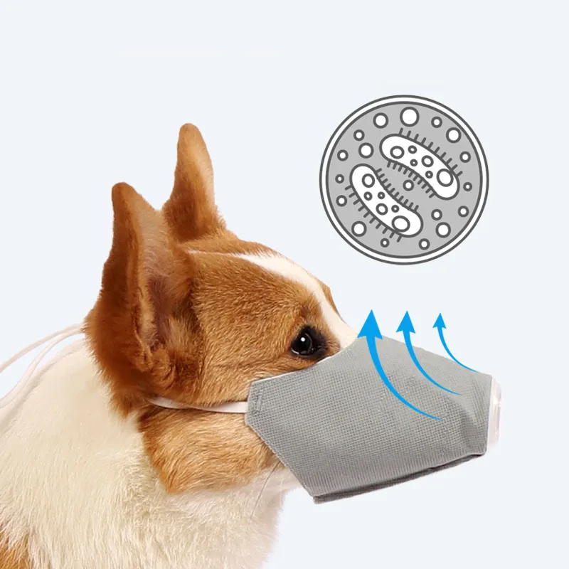 

PM2.5 Filter Air Dust Pollutants Pet Dog Mouth Anti Haze Dog Face cover, Photo