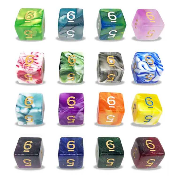 6 sided plastic dice 
