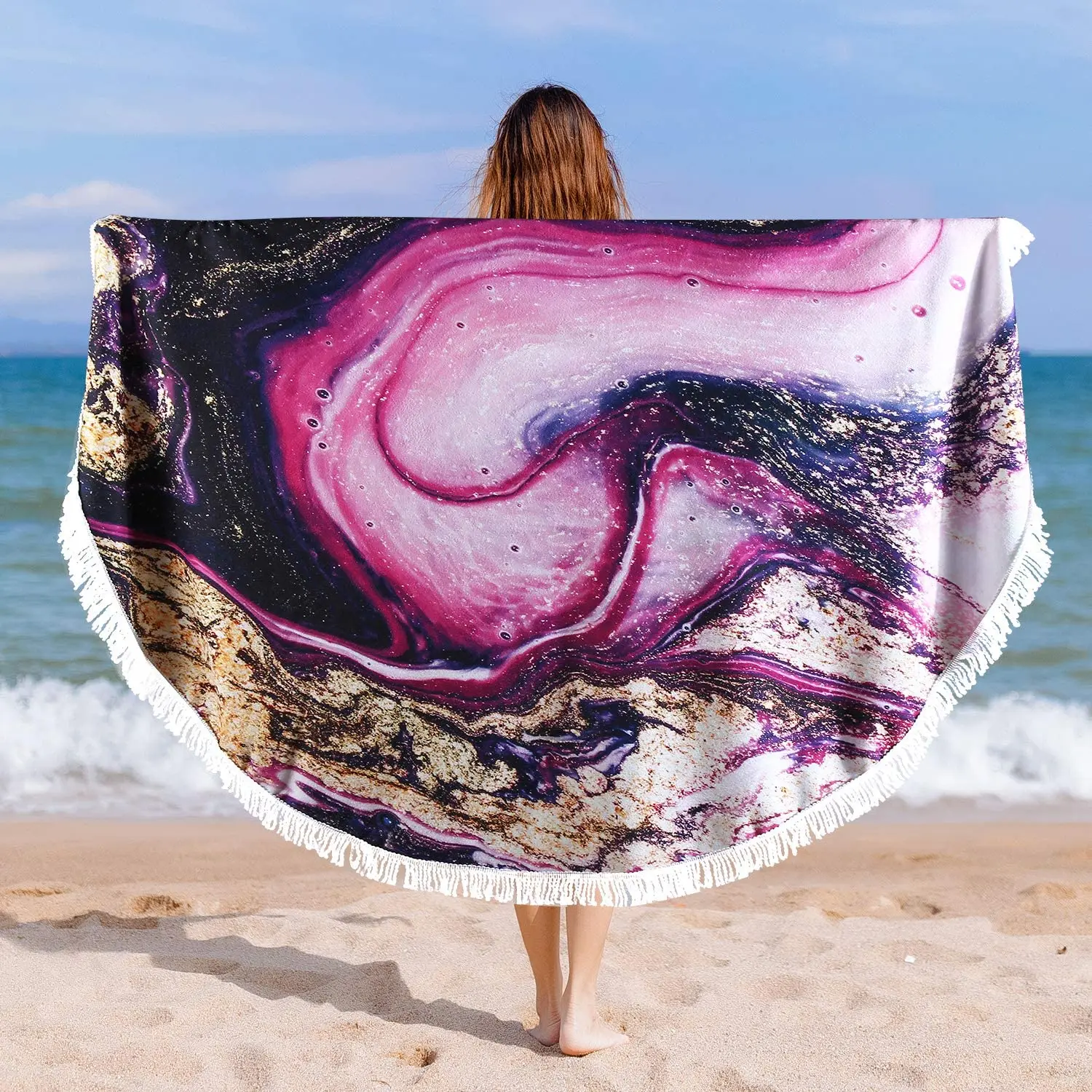 Round beach towel