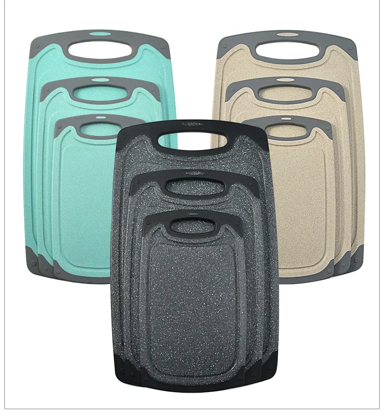 

Food grade wheat straw thick vegetable chopping board heavy kitchen plastic chopping board